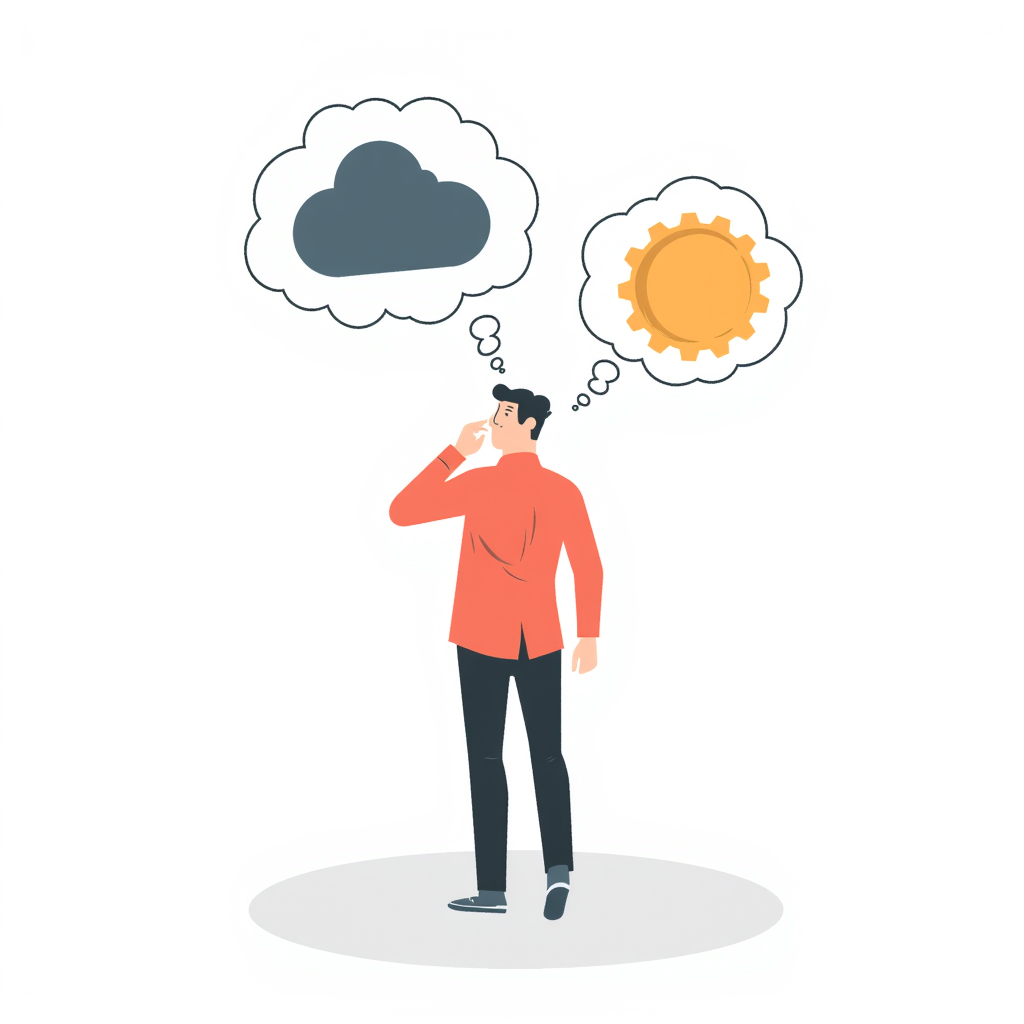 a person daydreaming