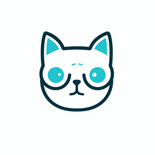 a simple vector icon, chat bubble and AI, modern, suitable for logo, white background