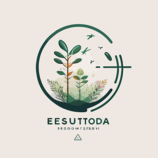 vector minimalist modern logo for a ecology laboratory