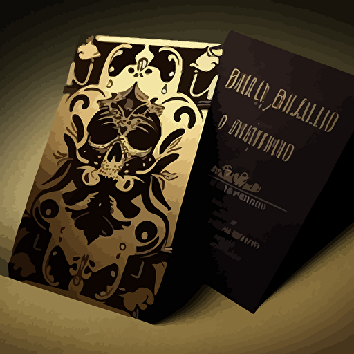 buisness card retro, simply gotic style, vector, ultra-resolution, hd