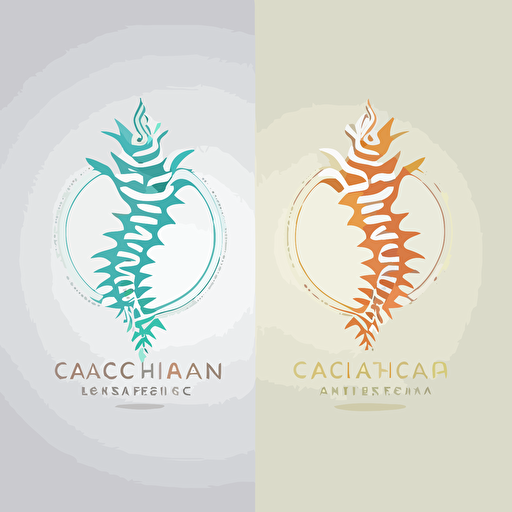 design a logo for a chiropractic company, abstract spine, aestheticaly pleasing, vector design, 2 colours, white background