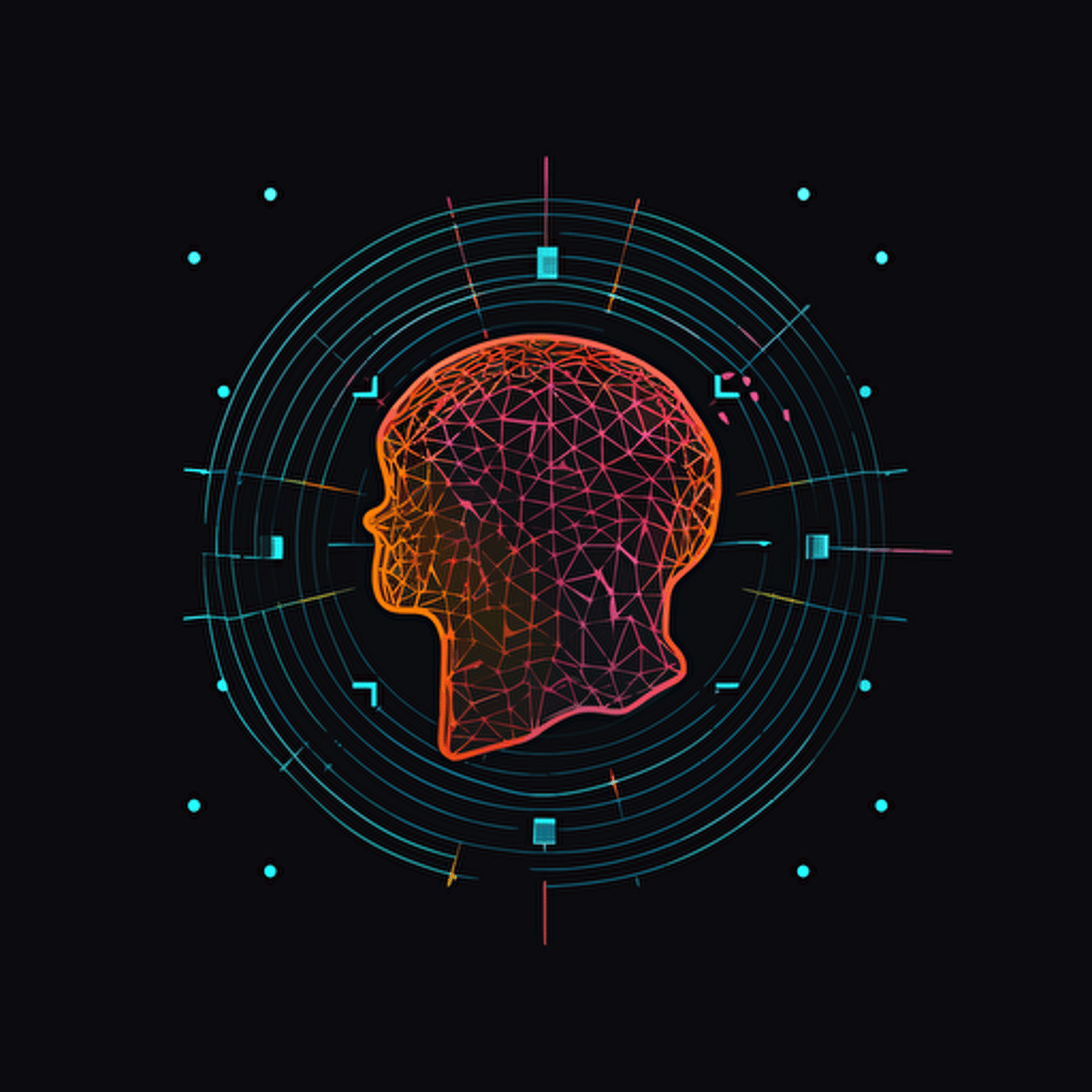 Artificial Intelligence Logo, vector art, minimalistic, simple