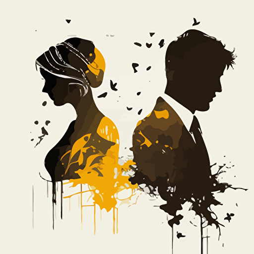 la lettre "a" formé de 2 silhouettes un homme et une femme, en 1 couleur sur fond blanc le tout avec un apscet de dession vectoriel