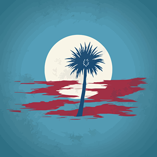 a cool vector illustration of the south carolina flag