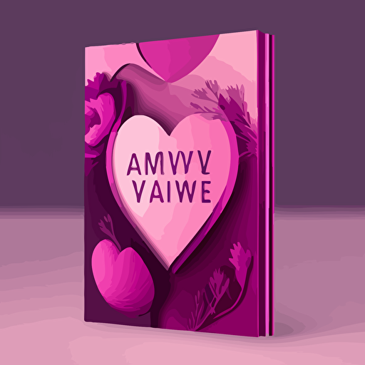 cover art for a book called love me anyway | COLOR gauva, magenta, mauve | STYLE: adobe illustrator vector design UI, modern, clean art | MOOD: soft, warm
