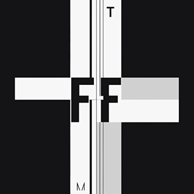 “T M S F X” letters in correct order, black and white, vector, adobe illustrator, coreldraw, minimalist