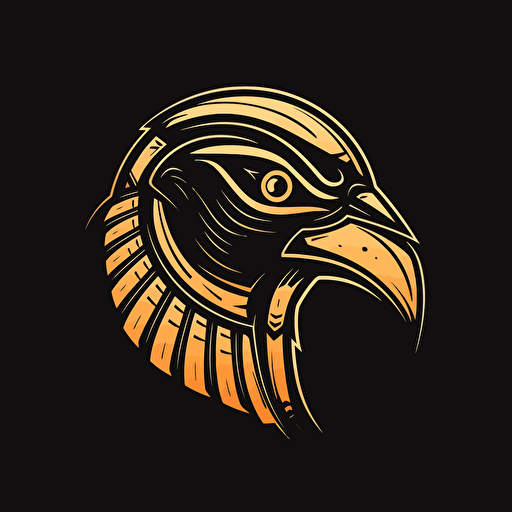 logo vector design, horus head, minimalist and black vector
