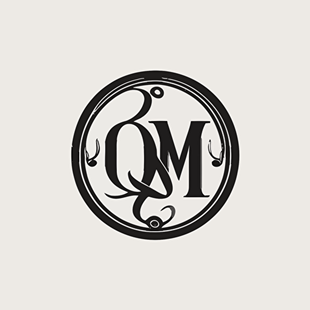 create a monogram logo using each letter O S M I Q U E