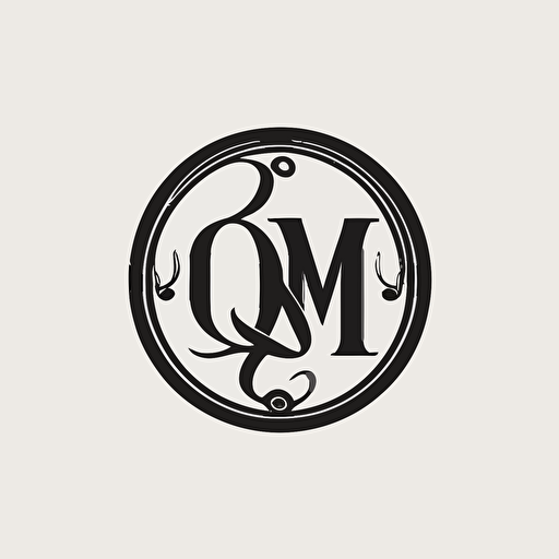create a monogram logo using each letter O S M I Q U E