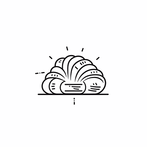 Single continuous line drawing of stylized sweet online croissant cake shop logo label. Emblem pastry store concept. Modern one line draw design vector illustration for cafe or food delivery service