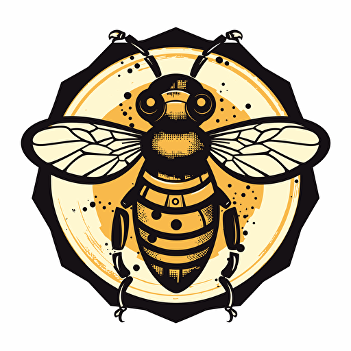a 2d vector logo of a business bee