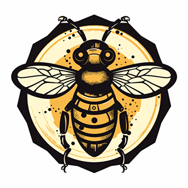 a 2d vector logo of a business bee