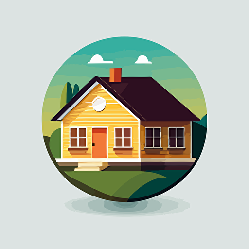 vector illustration, house, icon, simple