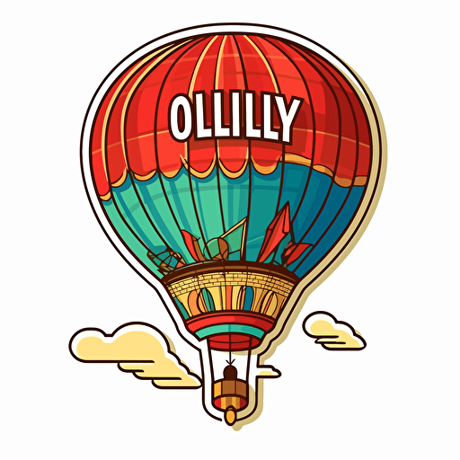 ❤️ , oilily style, colorful, sticker, white background, contour vector, view from above, attention on detail and proportions