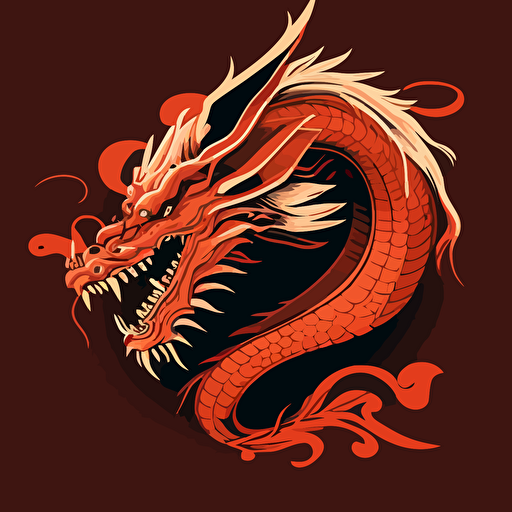 chinese dragon, vector art, minimalist, 9:16, s 450