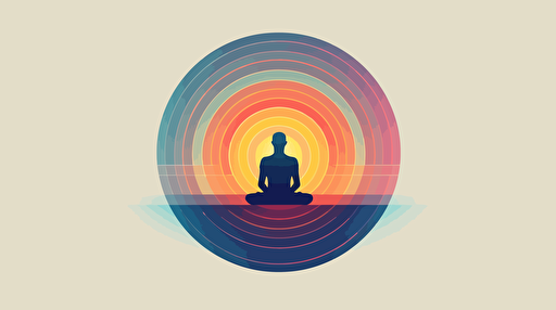 meditation, ZEN BUDDHISM, spiritual, geometric, vector, flat design, minimalism. rgb, gradient