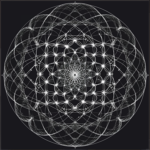 vector drawing, complex sacred geometry