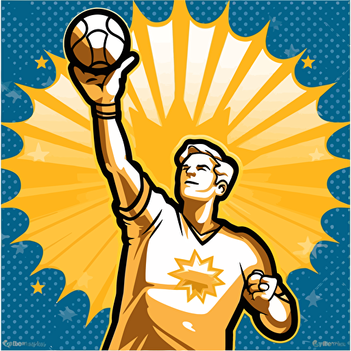 2d vector icon. Soccer ultra supporter holding a golden flare. Transparent background
