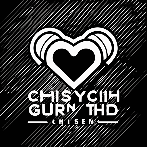 make a logo vector about fashion brand called "gymcrush", use a line heart and dumbbells together, use black white color, minimalist line vector, high fashion, simple, sporty and rich, white background,**