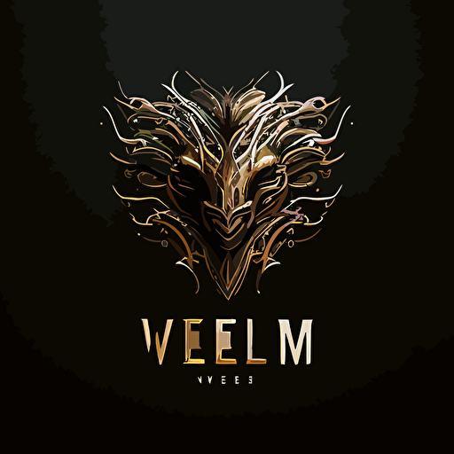 minimalistic vector logo design of melanated werelion in process of transforming, going beast mode