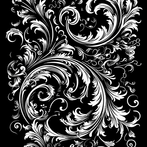 a sheet of black on white vector design page break ornaments, flourishes, hooladanders