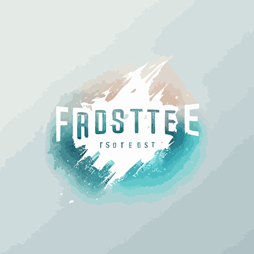 An amazing minimal custom vector wordmark logo for snowboarding brand called Frostbite