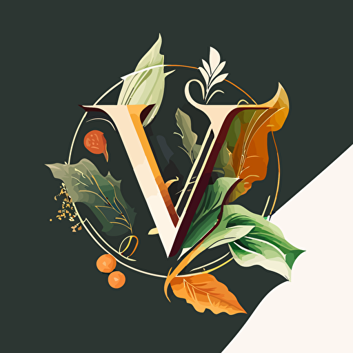 an elegant L monogram, Sans Serif, vector logo, symbolizing nutrition foods –v 5
