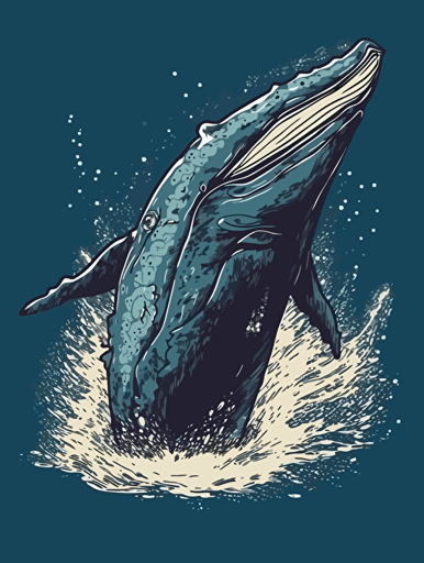 whale vector image,