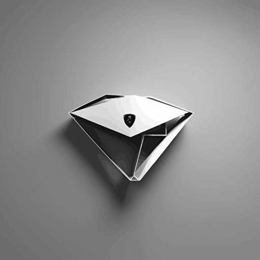 concept minimalistic new logo for lamborghini, black and white, vector