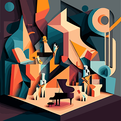 A category featuring vibrant and energetic vector images of concerts and live performances. You'll find illustrations of musicians playing various instruments, enthusiastic crowds, stage lights, and dynamic moments capturing the essence of a concert experience.