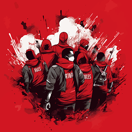 football ultras vector art