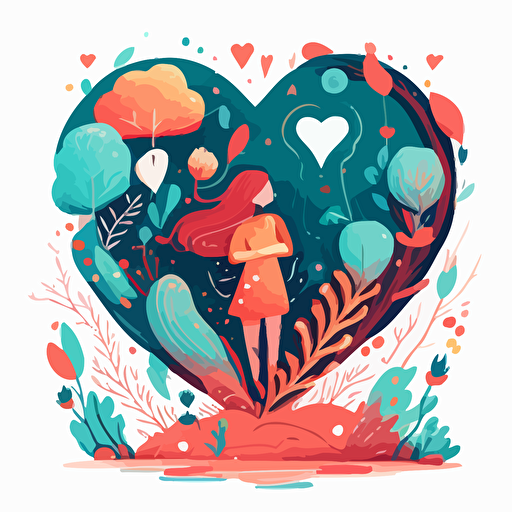 self love vector image, fantasy, whimsical