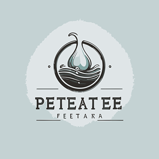 clean, minimalist, emblem for a water refilling business, vector logo