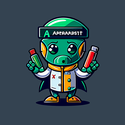 ai pharmacist mascot vector logo