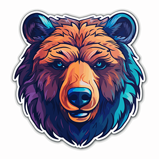vector bear sticker