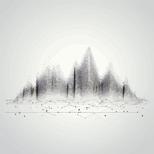 heart beat line as a mounain peak, pulse, vector, minimalistic