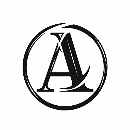 create a lettermark of letters A and L, modern, vector, simple
