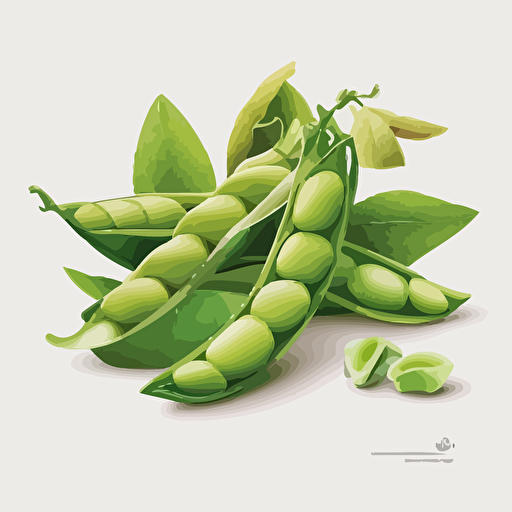 edamame, vector art, white background