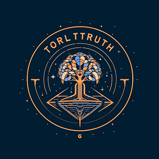 vector logo for an ai based consulting company named Ground Truth. Specializing in AI, ML, Blockchain, and Mobile.