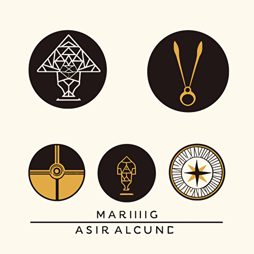 tailoring vector minimalist logo, African motifs