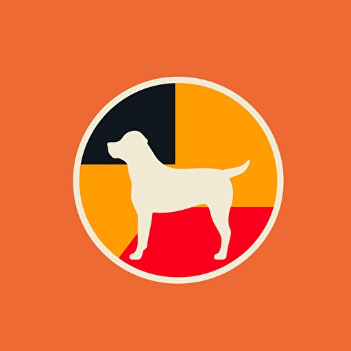 a flat vector logo for a dog company for fitness enthusiasts, minimal, by Paul Rand, De Stijl, vector, symbol