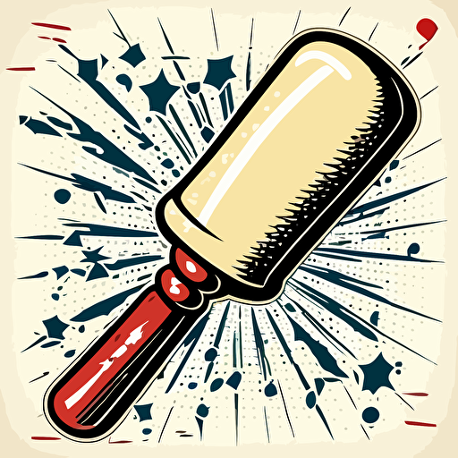 baseball bat vector,comic style, white background