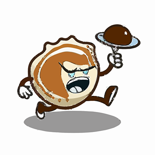 logo,mascot, simplistic, Jiggling jello throwing a brown NFL football, vector, white background