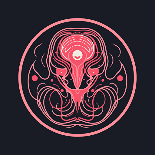 an anatomically accurate vector logo of a womb