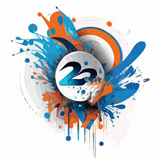 "2023" vector, white background, predominant blue and orange colors, young