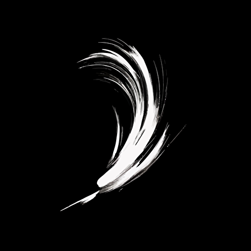 [classic,eclectic, unique, minimal] iconic logo of [brush stroke of intimacy, digital], [white] vector, on [black] background