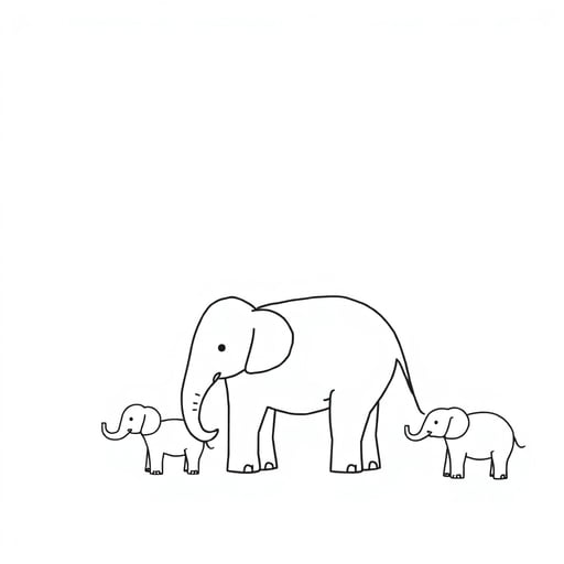 a family of elephants