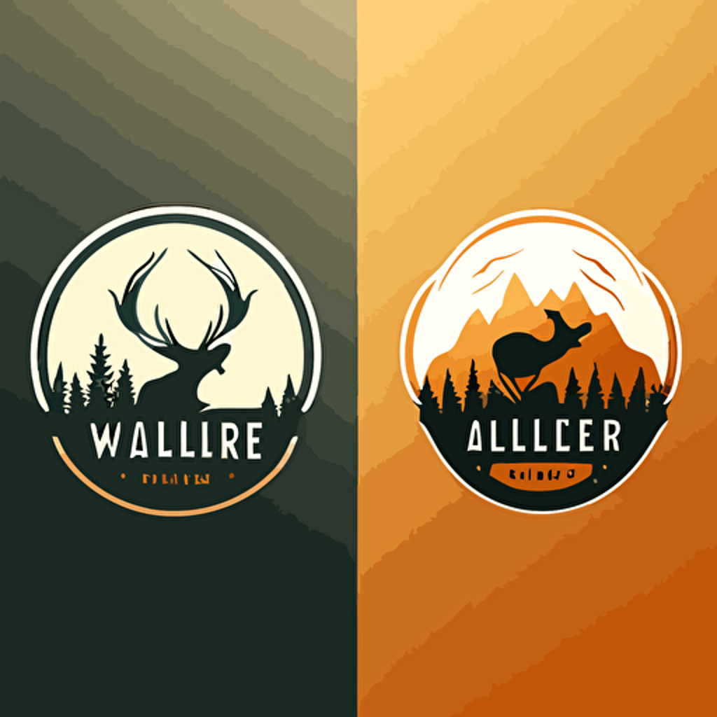 Create a simple and elegant vector bicolor logo for your outdoor company
