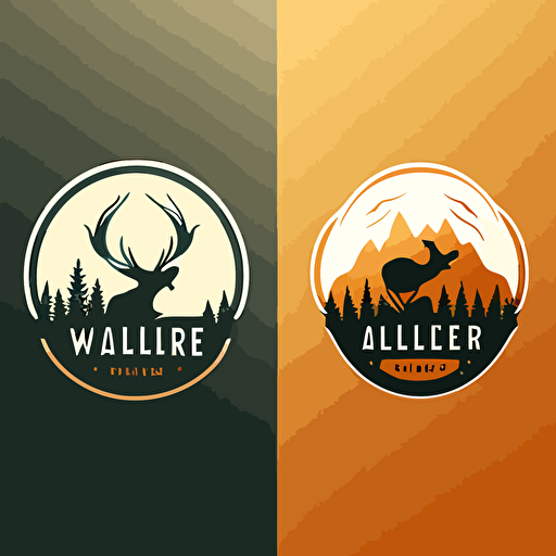 Create a simple and elegant vector bicolor logo for your outdoor company