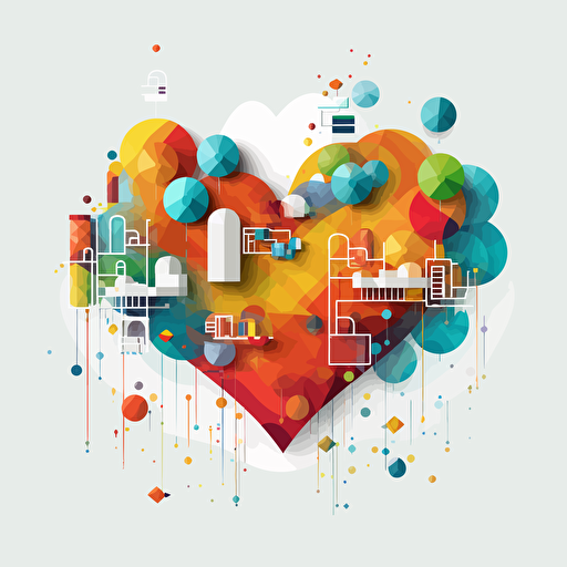 Healthdata, cloud, tech, vector, posetive, minimalistic ar